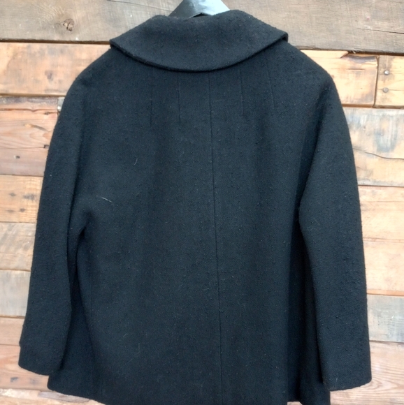 Vintage nubby black wool swing jacket with pockets from Ohrboch's Grey Room - Picture 3 of 10